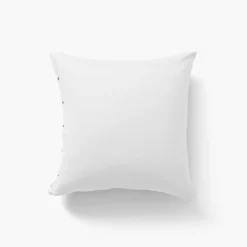 Best Taie d'oreiller carrée satin de coton lavé bio Quartz blanc Taies D’oreiller