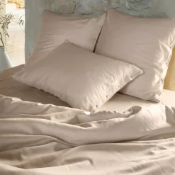 Best Sale Taie d'oreiller carrée satin de coton lavé bio Quartz dune Femme Coffrets Cadeaux|Taies D’oreiller