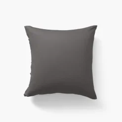 Clearance Taie d'oreiller carrée satin de coton lavé bio Quartz galet Taies D’oreiller