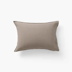 Fashion Taie d'oreiller rectangulaire lin lavé Songe taupe Taies D’oreiller
