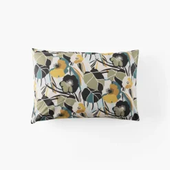 Cheap Taie d'oreiller rectangulaire percale de coton Neo ficelle floral Taies D’oreiller