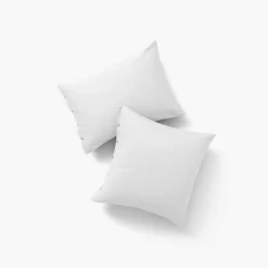 Sale Taie d'oreiller rectangulaire satin de coton lavé bio Quartz blanc Taies D’oreiller