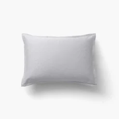 Shop Taie d'oreiller rectangulaire satin de coton jacquard pois et rayures Prestige tourterelle Taies D’oreiller