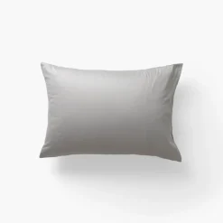 Cheap Taie d'oreiller rectangulaire satin de coton Titane Taies D’oreiller