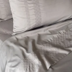 Cheap Taie d'oreiller rectangulaire satin de coton Titane Taies D’oreiller