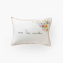 Online Taie d'oreiller rectangulaire pur coton bio Rêve d'or Enfant Linge De Litbio|Taies D'oreiller