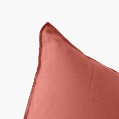 Discount Taie d'oreiller rectangulaire lin et coton lavé Songe terre cuite Taies D’oreiller