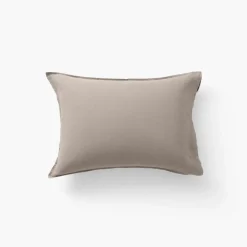 Hot Taie d'oreiller rectangulaire lin et coton lavé Songe grège Taies D’oreiller