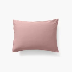 Online Taie d'oreiller rectangulaire satin de coton lavé bio Quartz blush Taies D’oreiller