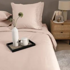 Flash Sale Taie d'oreiller rectangulaire satin de coton jacquard pois et rayures Prestige nacre Taies D’oreiller