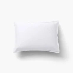 Fashion Taie d'oreiller rectangulaire satin de coton jacquard pois et rayures Prestige blanc Taies D’oreiller