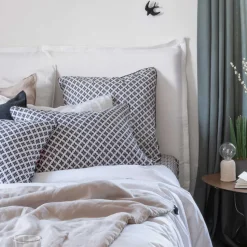 Flash Sale Taie d'oreiller rectangulaire réversible percale de coton Azulejos Taies D’oreiller