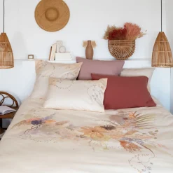 New Taie d'oreiller rectangulaire percale de coton Bloomart Taies D’oreiller