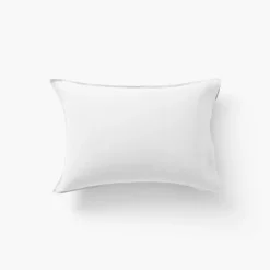 Online Taie d'oreiller rectangulaire lin et coton lavé Songe blanc Taies D’oreiller