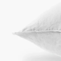 Online Taie d'oreiller rectangulaire lin et coton lavé Songe blanc Taies D’oreiller