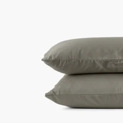 Clearance Taie d'oreiller rectangulaire satin de coton lavé biologique Quartz jade Taies D’oreiller