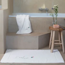 Hot Tapis de bain bouclette de coton Eloges blanc Tapis De Bain