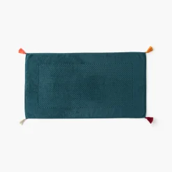 Online Tapis de bain coton Eclats bleu pétrole Tapis De Bain