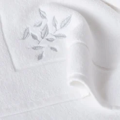 Shop Tapis de bain coton Equinoxe neige Tapis De Bain