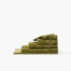 Discount Tapis de bain coton et viscose de bambou Silvalys vert mousse Tapis De Bain