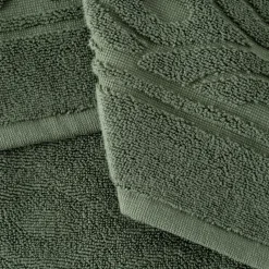 Hot Tapis de bain coton et viscose de bambou Silvalys vert forêt Tapis De Bain