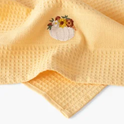 Cheap Torchon coton nid d'abeille Patisson jaune Torchons & Essuie-mains